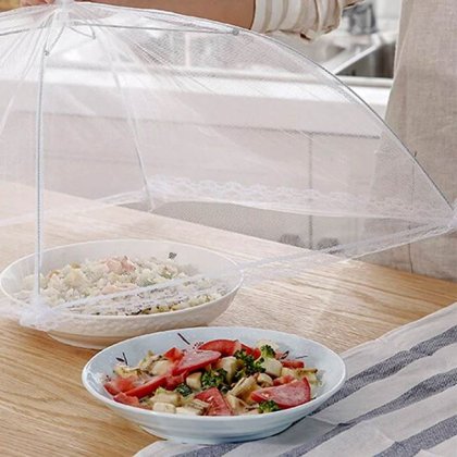 Plasa de Protectie Pliabila Alba pentru Alimente 70x70x31cm