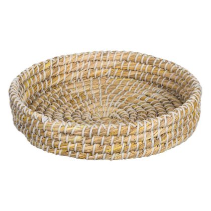 Tava din Paie Rotunda de Culoare Naturala Ø27x6cm