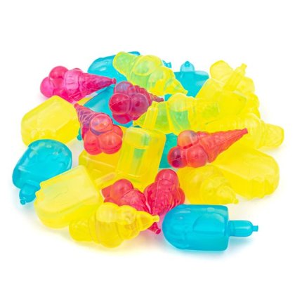 Set Cuburi Gheata Reutilizabile cu Model Inghetata de Diferite Culori - 24buc