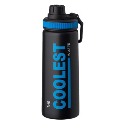 Sticla de Apa de Inox Negru Mat The Coolest Water 700ml