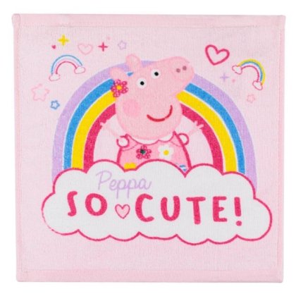Prosopel din Bumbac Roz Peppa pentru Copii 30x30cm
