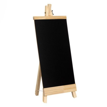 Tabla Neagra Decorativa cu Sevalet de Lemn 18x40cm