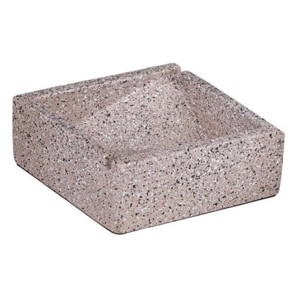 Scrumiera Ceramica Patrata Gri Granit 11.5x11.5x4cm
