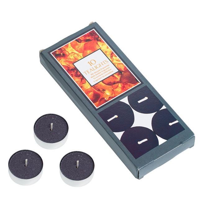 Lumanari Tip Pastila Parfumate Negre Chihlimbar Ø3.5x1.5cm - 10buc