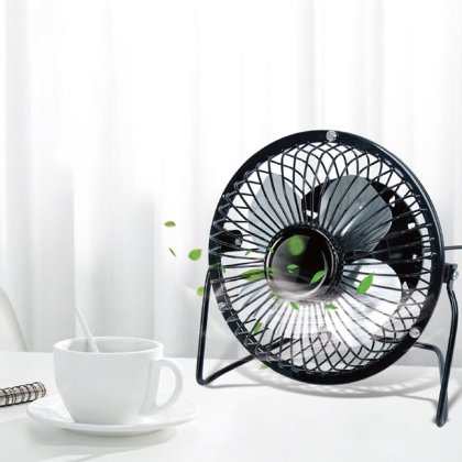 Ventilator Metalic Negru cu USB 13cm