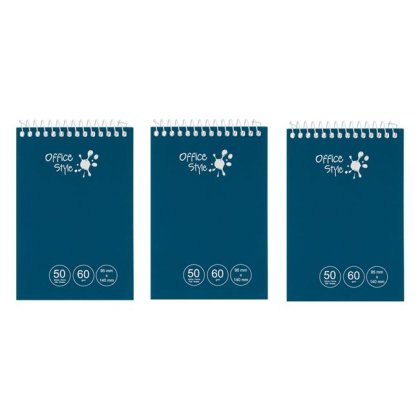 Carnetel Notite cu Spirala Dungi 9.5x14cm 50F - 3buc