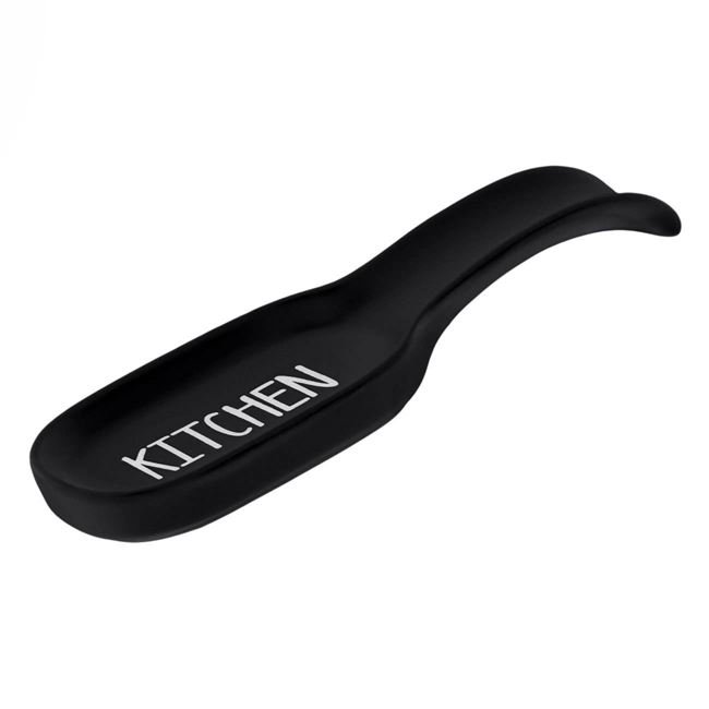 Suport Ceramic pentru Lingura Negru Mat Kitchen 23cm