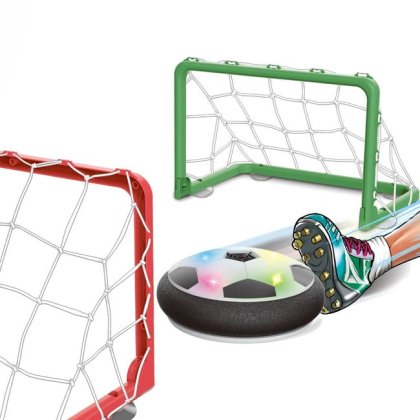 Set Masa de Fotbal Air Hover cu 2 Porti & Lumina