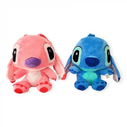 Jucarie de plus Stitch si Angela, VICTINY albastru, 60 cm