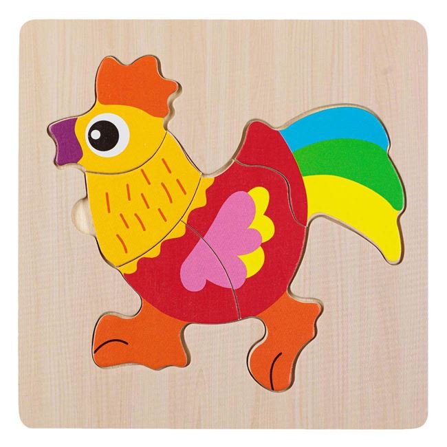 Puzzle din Lemn Cocos (5 piese) 15x15cm