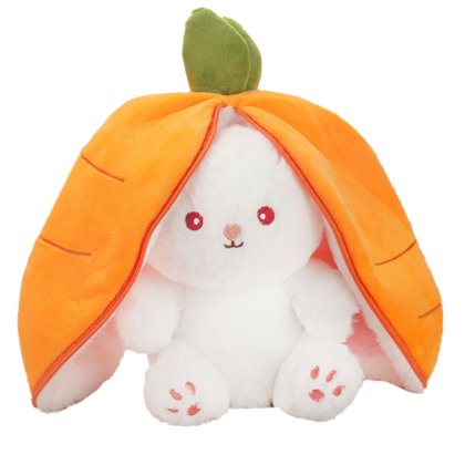 Jucarie de plus 2 in 1, iepuras, 35cm, multicolor