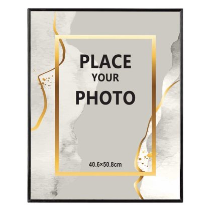 Rama Poze Decorativa Neagra din Plastic 40x50cm
