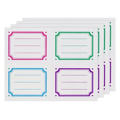 Etichete Autocolante Clasice Colorate 7x5.5cm - 40buc