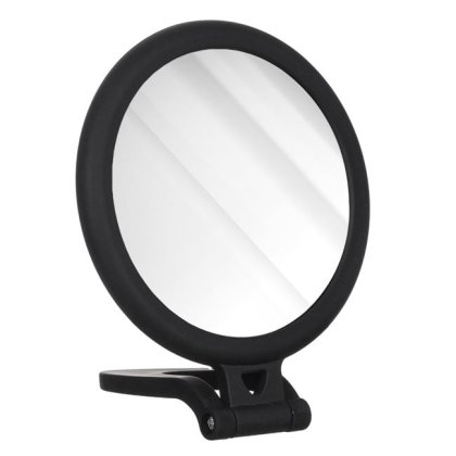 Oglinda de Buzunar Rotunda Neagra cu Maner Ø10x19cm