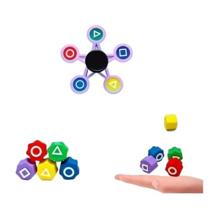 Set de joc Gonggi, VICTINY®, spiner cu piese gonggi detasabile