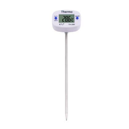 Termometru digital pentru gatit, VICTINY® otel inoxidabil, Ecran LCD, -50 - 300 alb