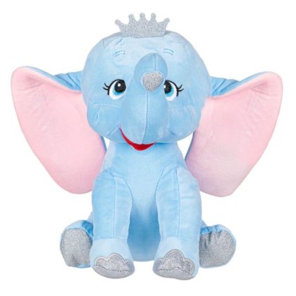 Jucarie Plus Elefant Ciel Coronita Argintie Sclipici 32cm