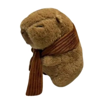 Capibara Adorabil din plus, cu fular, 35 cm, ZENTORIA®