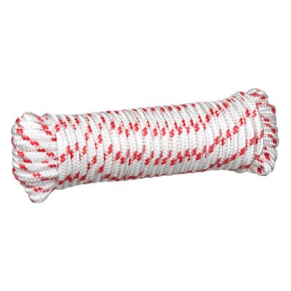 Snur Universal din Poliester Alb Rosu 15 m x 8mm