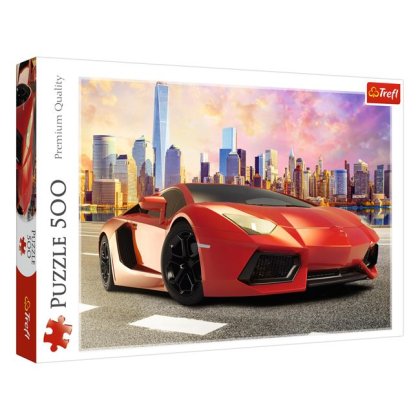Puzzle Lamborghini Rosu (500 de piese) - Trefl