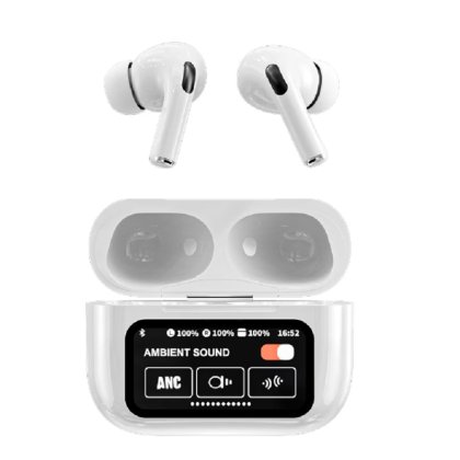 Casti wireless bluetooth 5.4, TWS ANC ENC, in ear, fara fir, sport, cu microfon, control touch, asistent vocal, alb