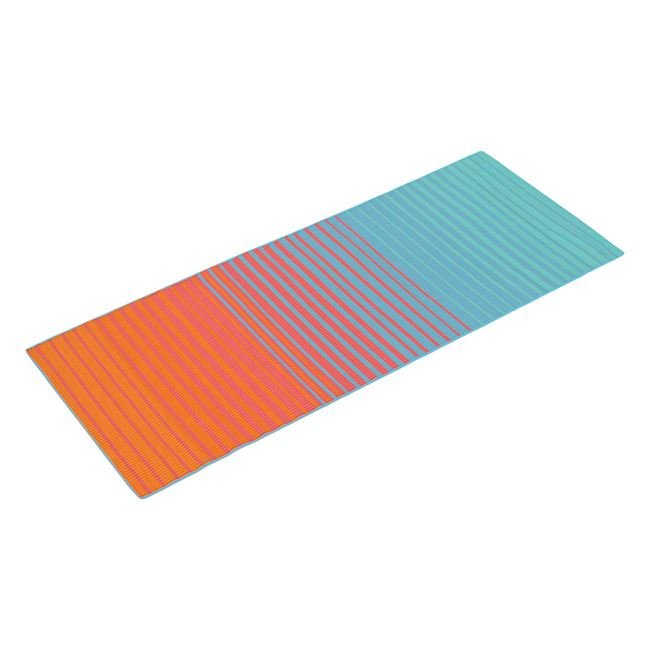 Rogojina pentru Plaja Rola din Plastic Degrade Colorata cu Dungi 180x72cm