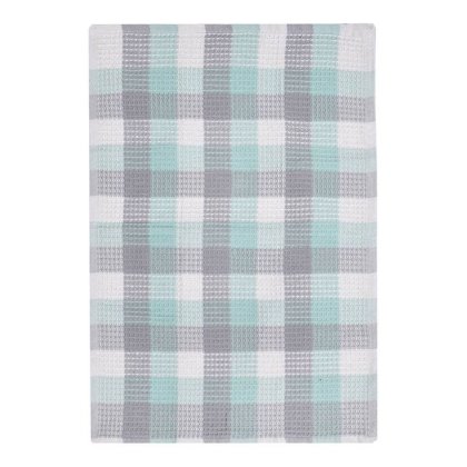 Prosop de Bucatarie cu Carouri Alb Gri Vernil 60x40cm
