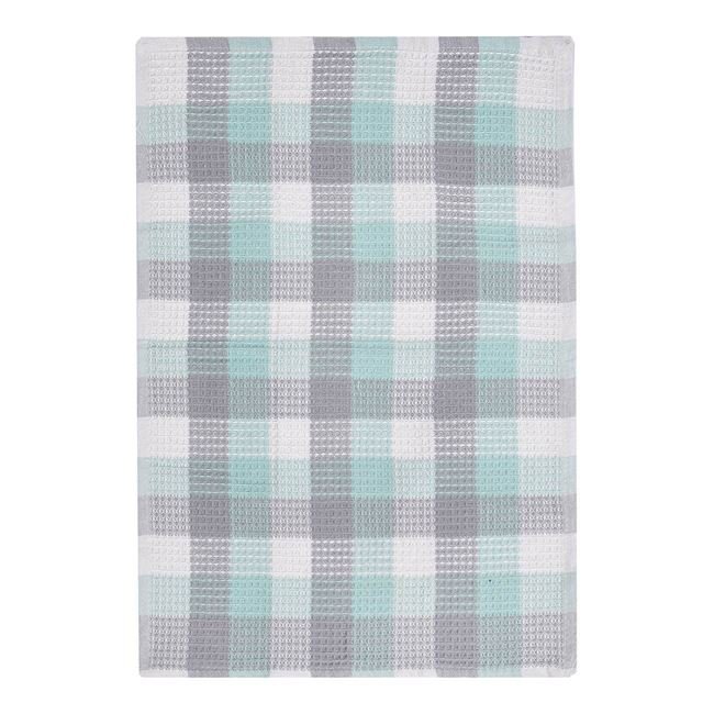Prosop de Bucatarie cu Carouri Alb Gri Vernil 60x40cm