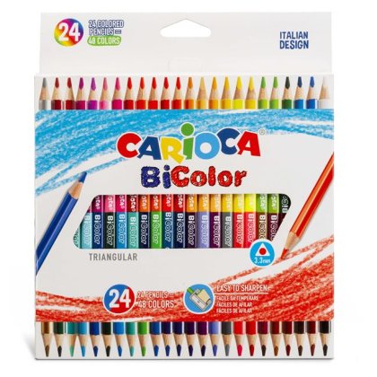 Creioane Colorate Duble Carioca - 24buc