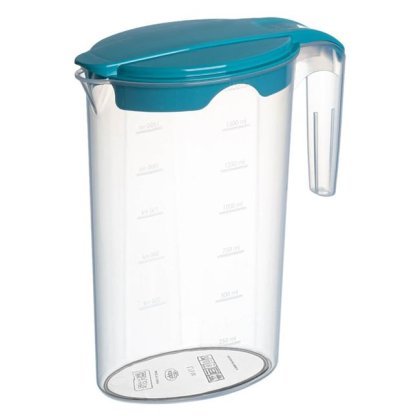 Ulcior din Plastic Transparent cu Capac Bleu 1,75L