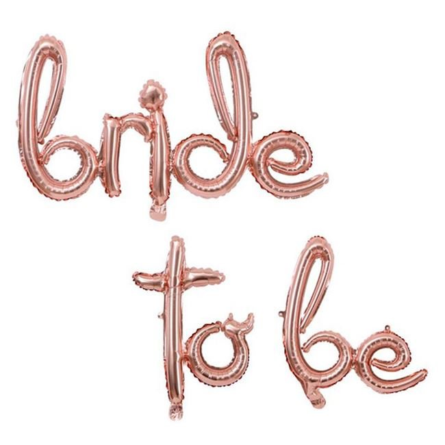 Baloane pentru Petrecerea Burlacitelor Roz Aurii din Folie ”Bride to Be”