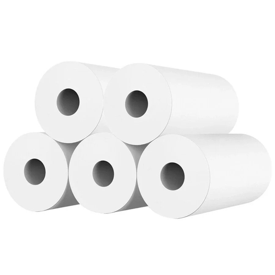 Set 5 Role Hartie pentru Imprimanta si aparate foto, Economic, alb, compatibil universal