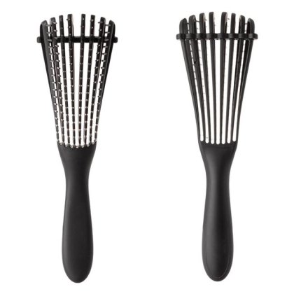Perie Triunghiulara Neagra din Plastic de Descalcit Parul