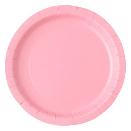 Farfurii din Carton Roz 18cm - 10buc