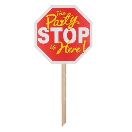 Indicator Decorativ de Petrecere Stop The Party is Here 66cm