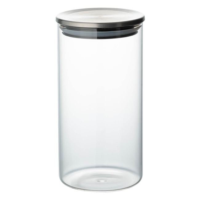 Borcan Depozitare Ignifug din Sticla Transparenta cu Capac Metalic 750ml
