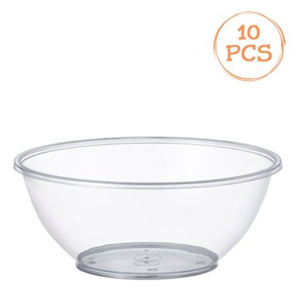 Set Boluri Reutilizabile din Plastic Transparent 280ml - 10buc