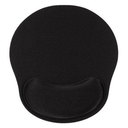 Mousepad Ergonomic cu Memory Foam Negru 23x26x2cm