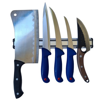Set macelarie Butcher B6 format din 4 cutite profesionale, Satar 800 g si suport magnetic