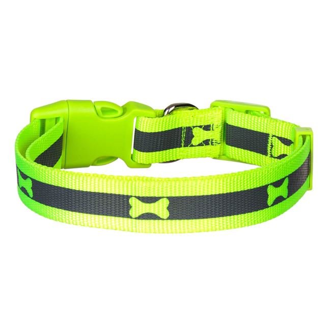 Zgarda Caine Galbena Fluorescenta Gri