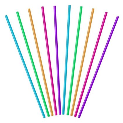 Paie din Plastic Reutilizabile Colorate Ø5x210mm - 120buc