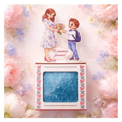 Set martisor esarfa si imagine 2D cu suport "Pentru MAMA", victiny
