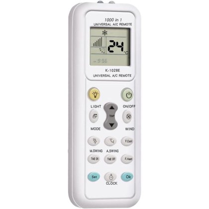 Telecomanda aer conditionat, longziming, ABS, Universal, Alb