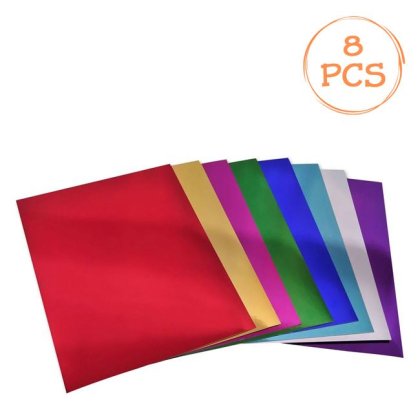 Set Cartoane de Diferite Culori Metalizate pentru Creatii 250gsm 35x25cm - 8buc
