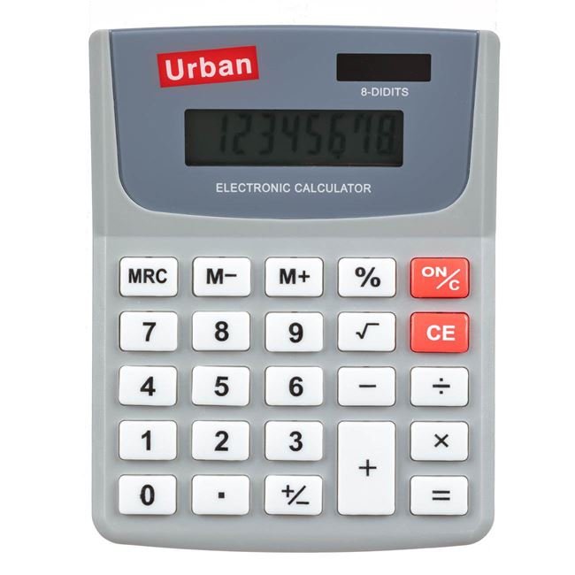 Calculator URBAN Gri cu 8 Cifre 9.5x12.5x1cm