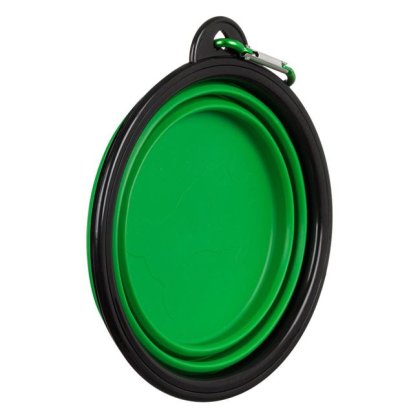 Bol Pliabil Verde pentru Animale de Companie 350ml