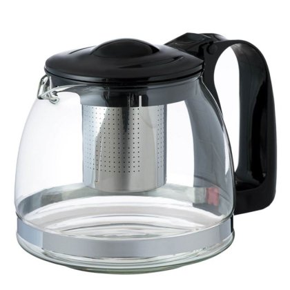 Ceainic din Sticla Transparenta cu Filtru din Otel Inoxidabil 1250ml