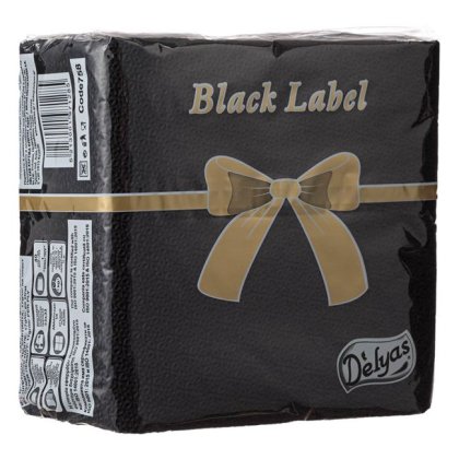 Servetele de Masa cu 1 Strat Negre 33x33cm - 40buc
