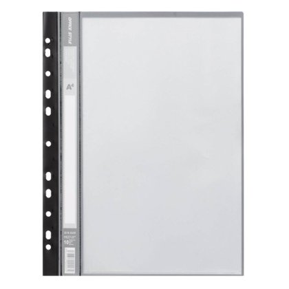 Dosar Plastic A4 Negru cu 10 Folii Transparente