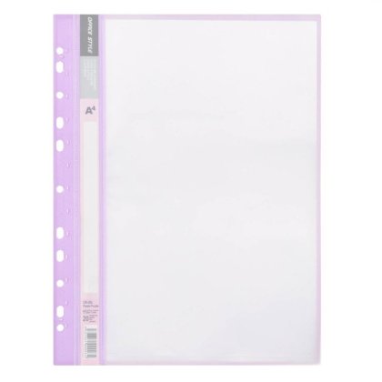 Dosar Plastic A4 Mov Pastel cu 20 de Folii Transparente pentru Biblioraft